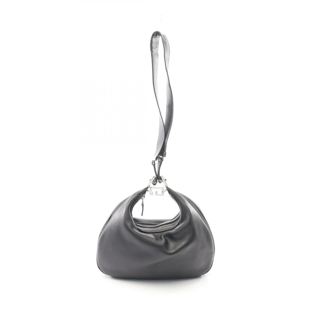 Gucci Attache hobo bag G metallic clasp leather black